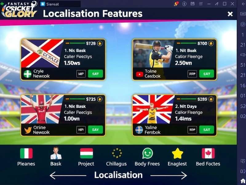Fantasy Cricket Glory Localization Features Fantasy Cricket Glory Localization Features